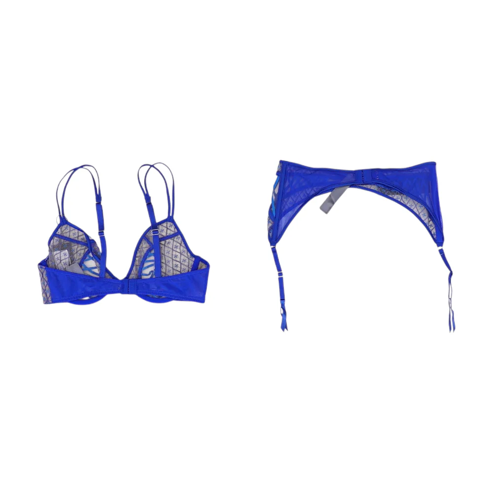 Blue Floral Intimate Lingerie - Image 2