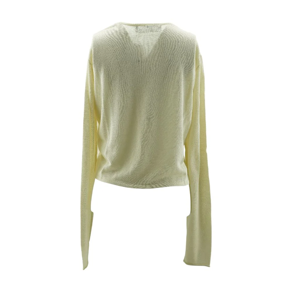 Ivory Solid Cardigan Sweater - Image 4