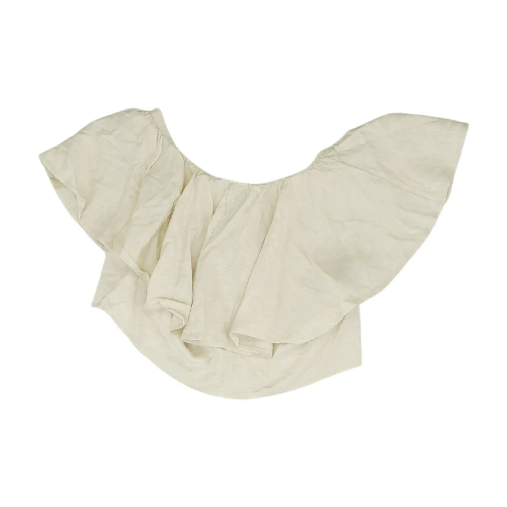 Ivory Solid Short Sleeve Blouse - Image 2