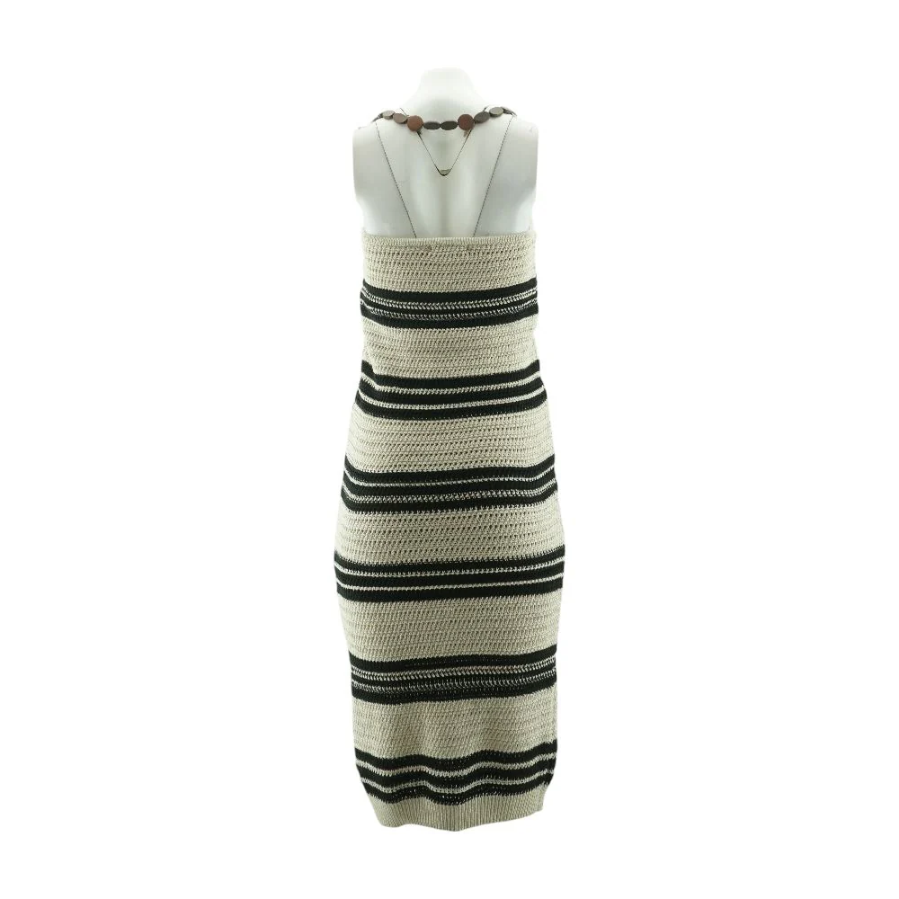 Ivory Striped Midi Dress - Image 2