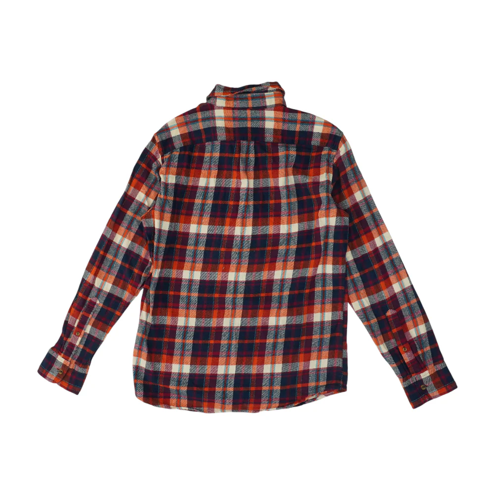 Navy Plaid Flannel Button Down - Image 2