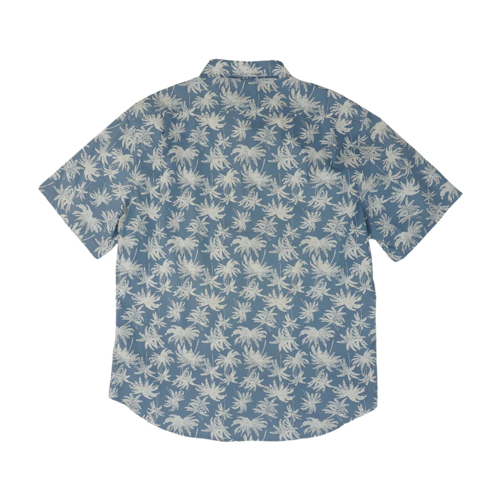 Blue Tropical Short Sleeve Button Down - Image 2