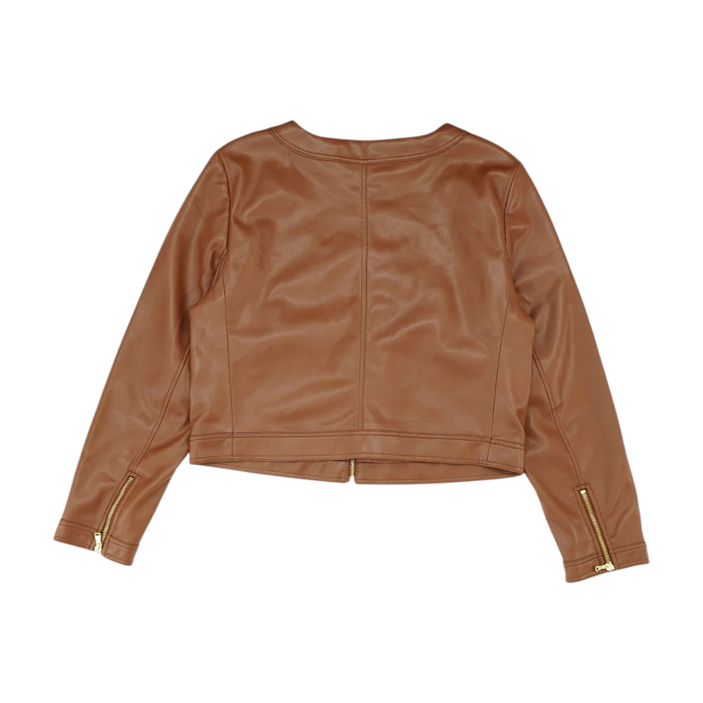 Brown Solid Jacket - Image 2