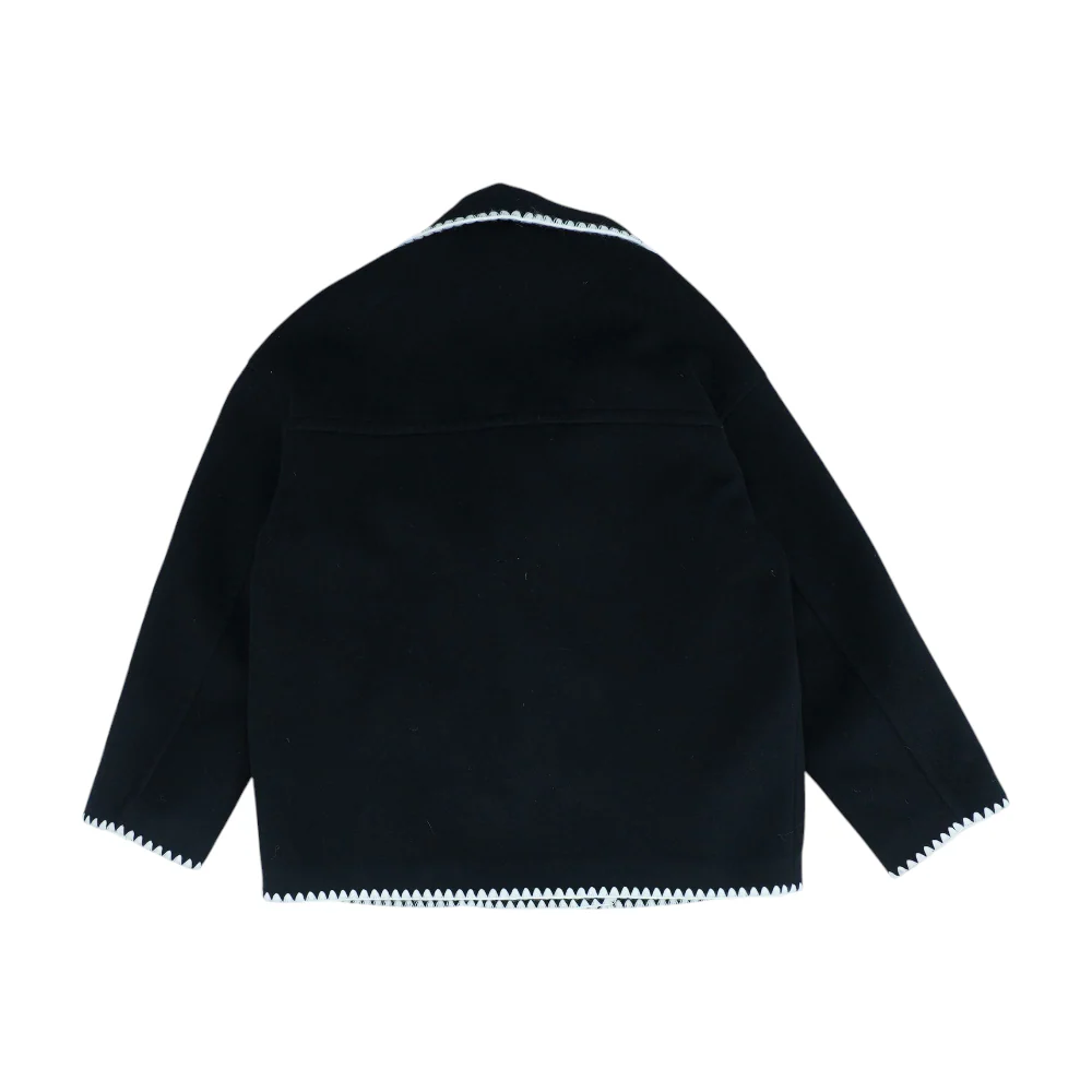 Black Solid Jacket - Image 2