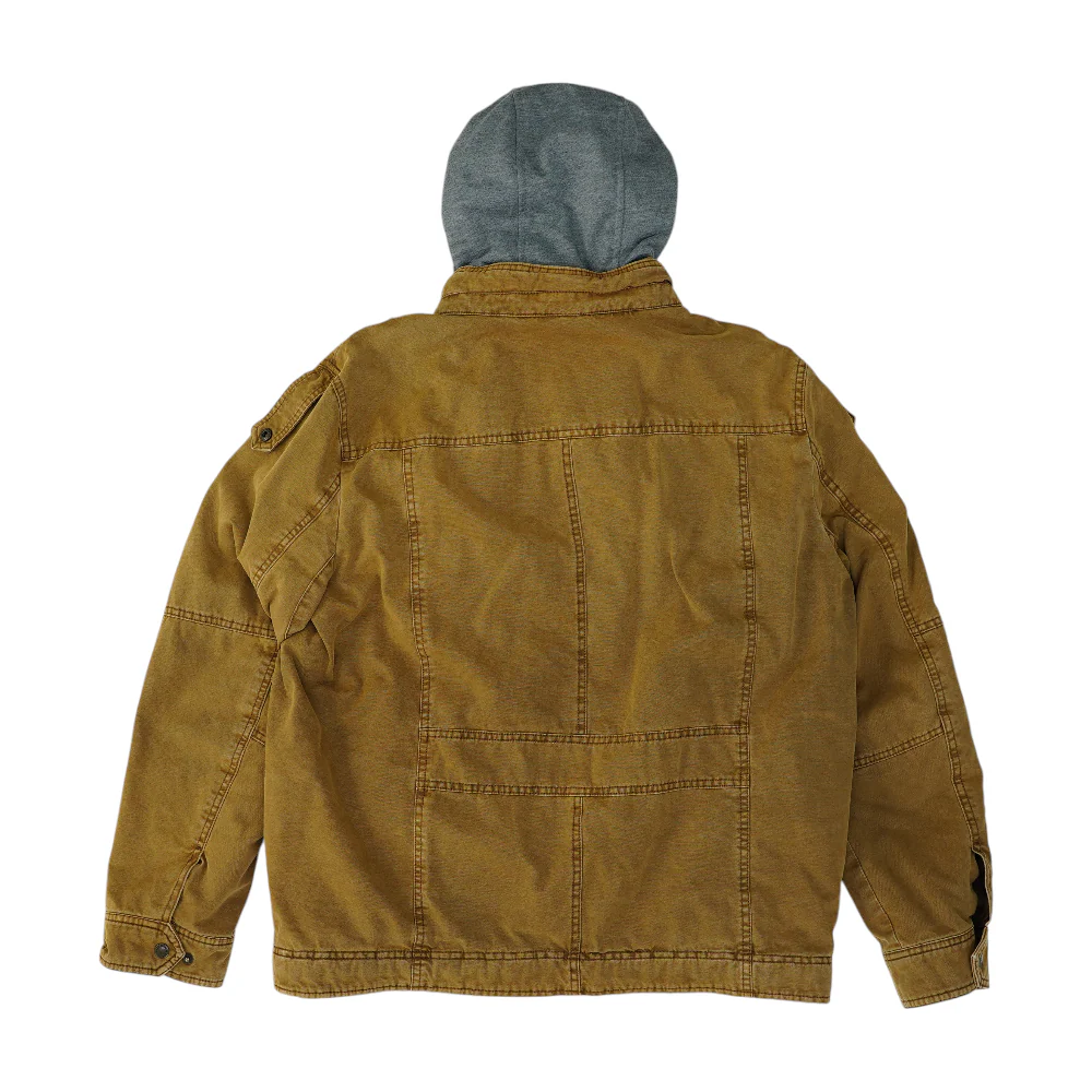 Khaki Solid Jacket - Image 2