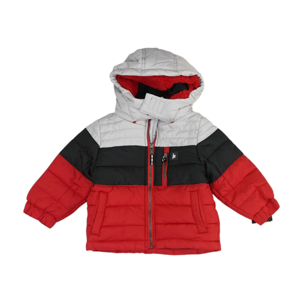 Red Color Block Jacket