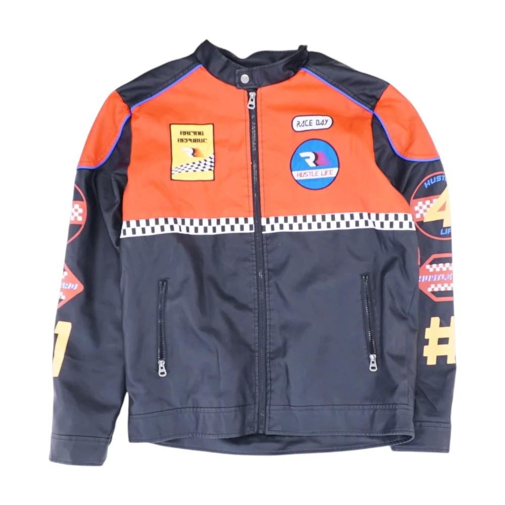 Red Color Block Jacket