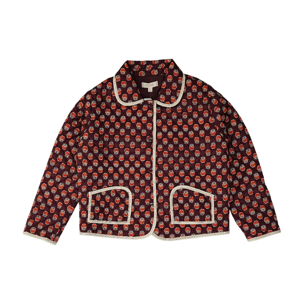 Burgundy Floral Jacket