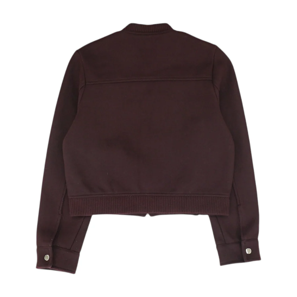 Burgundy Solid Jacket - Image 2