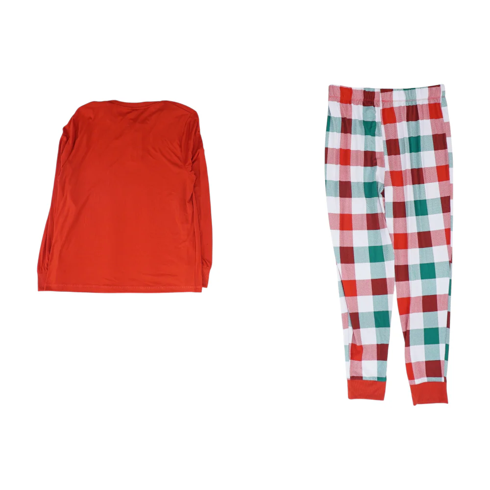 Red Solid Pajama Set - Image 2