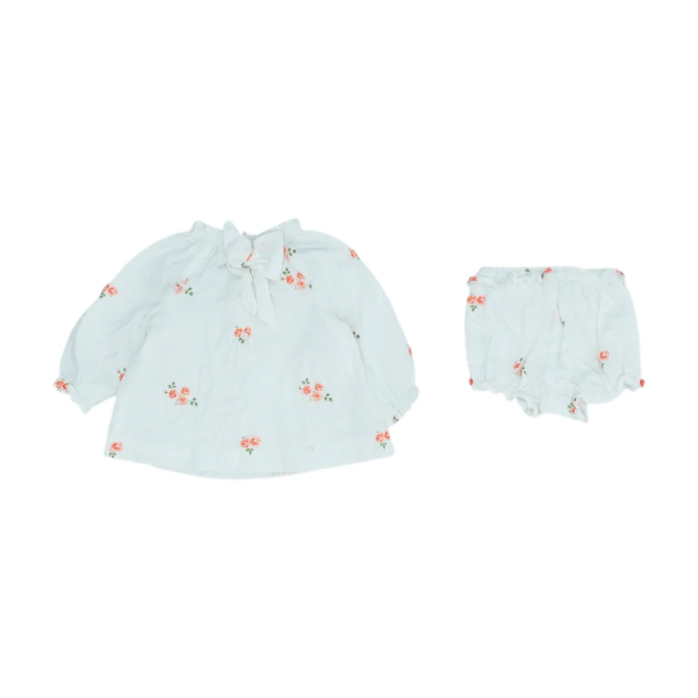 White Floral Long Sleeve Set - Image 2