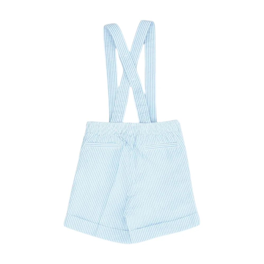 Blue Striped Sleeveless One-Piece - Image 2