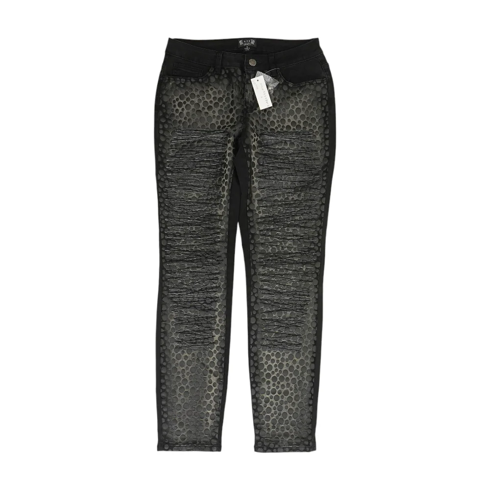 Black Polka Dot Slim Jeans