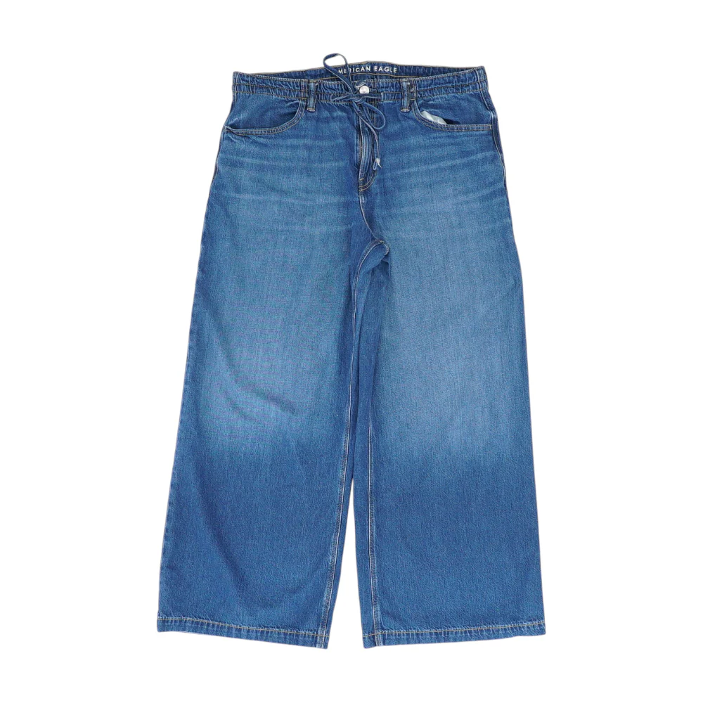 Navy Wide Leg Jeans