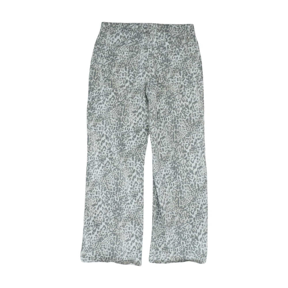 Gray Animal Print Bootcut Jeans - Image 2