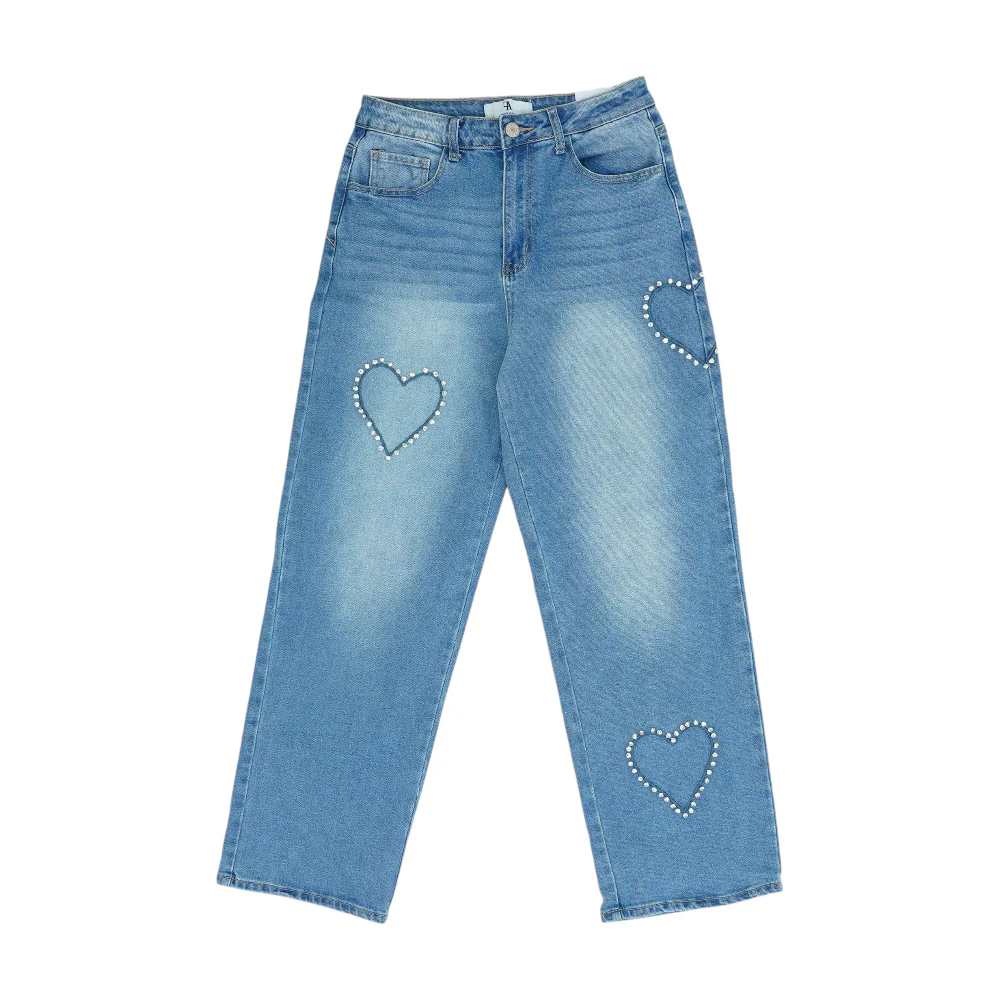 Blue Wide Leg Jeans