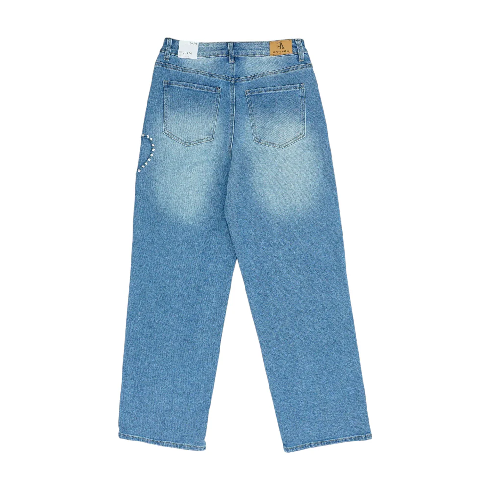 Blue Wide Leg Jeans - Image 2