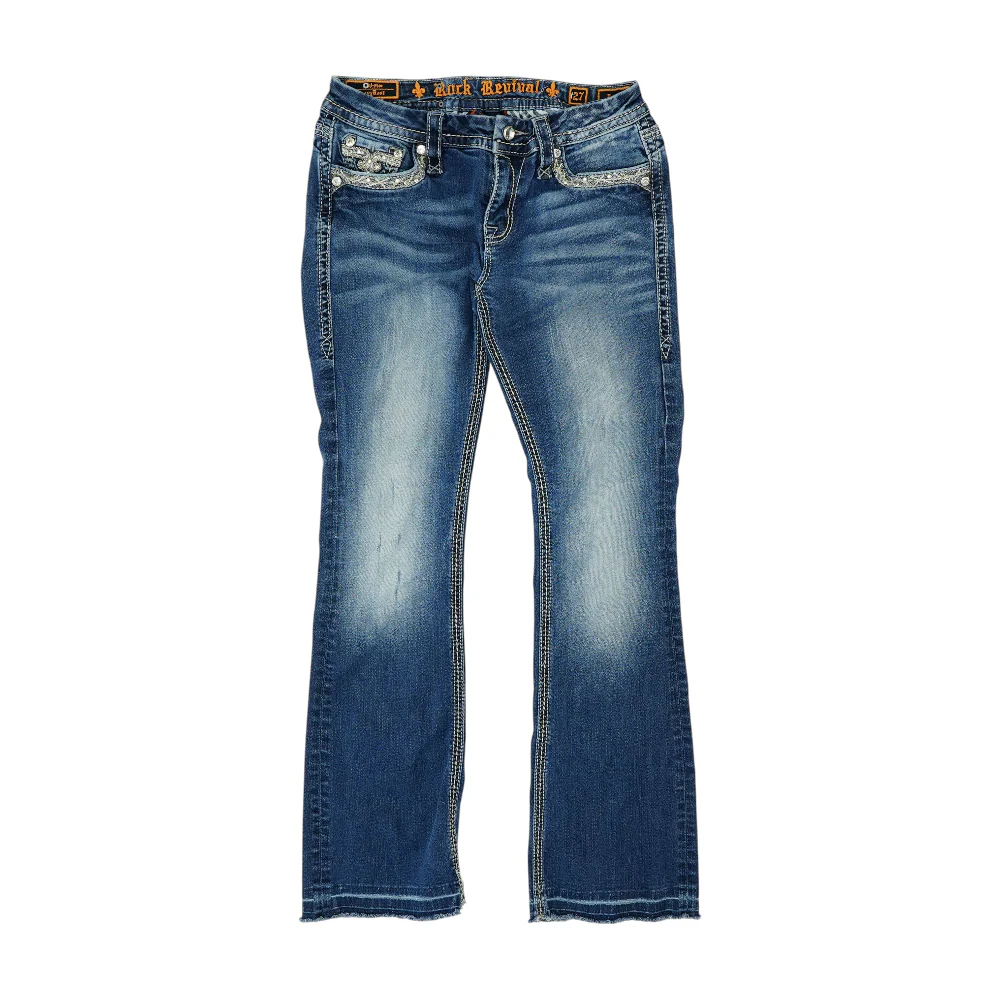 Blue Bootcut Jeans