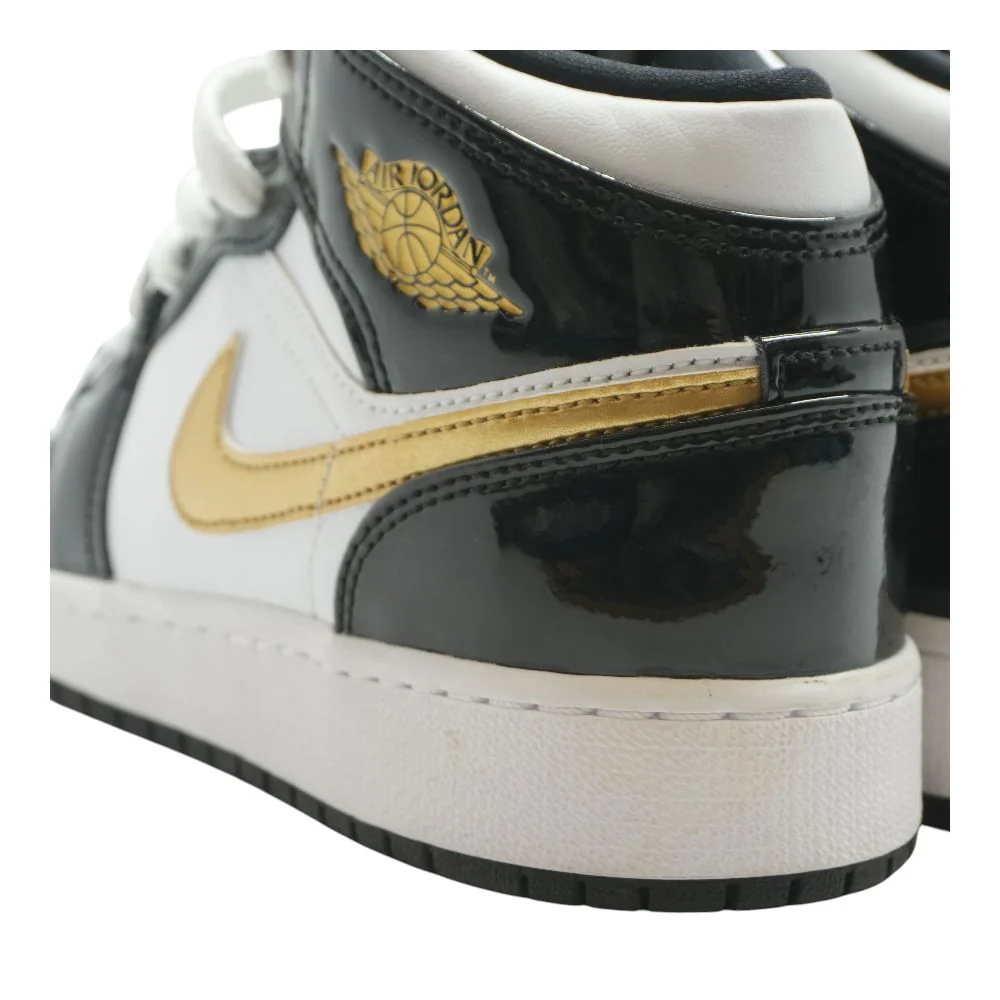 Jordan 1 Mid Black Athletic Shoes - Image 4