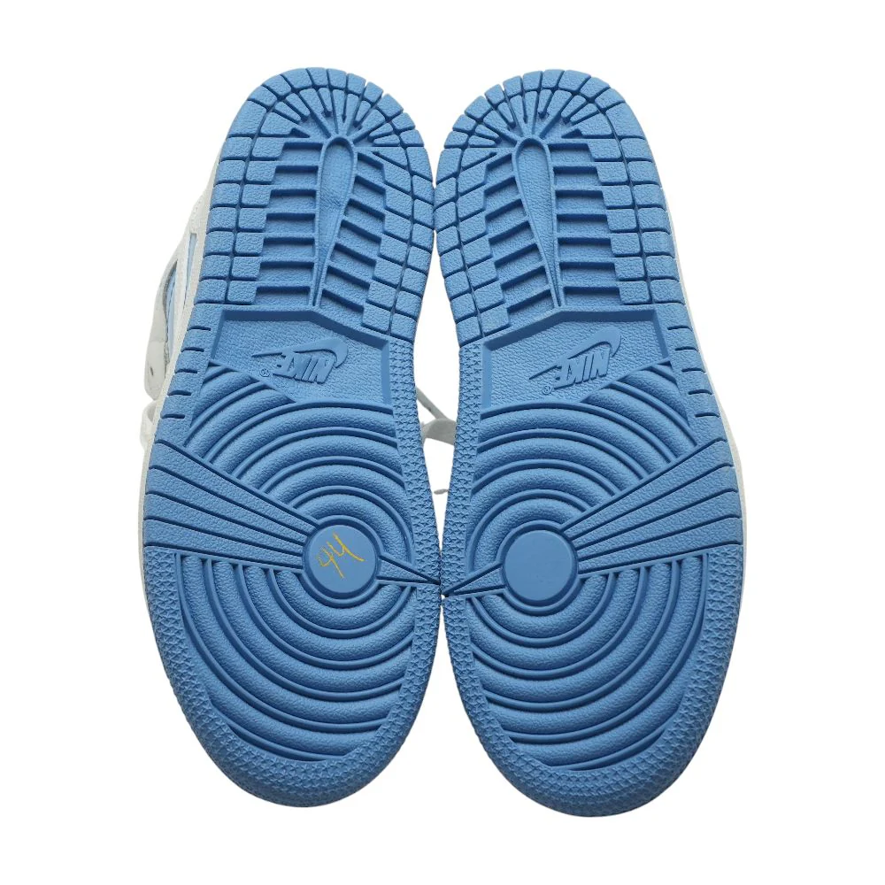 Jordan 1 Mid Blue Athletic Shoes - Image 3