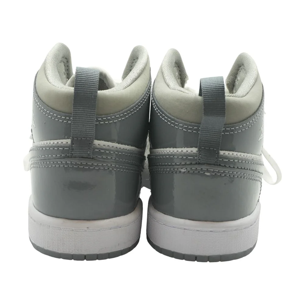 Jordan 1 Mid Gray Athletic Shoes - Image 2