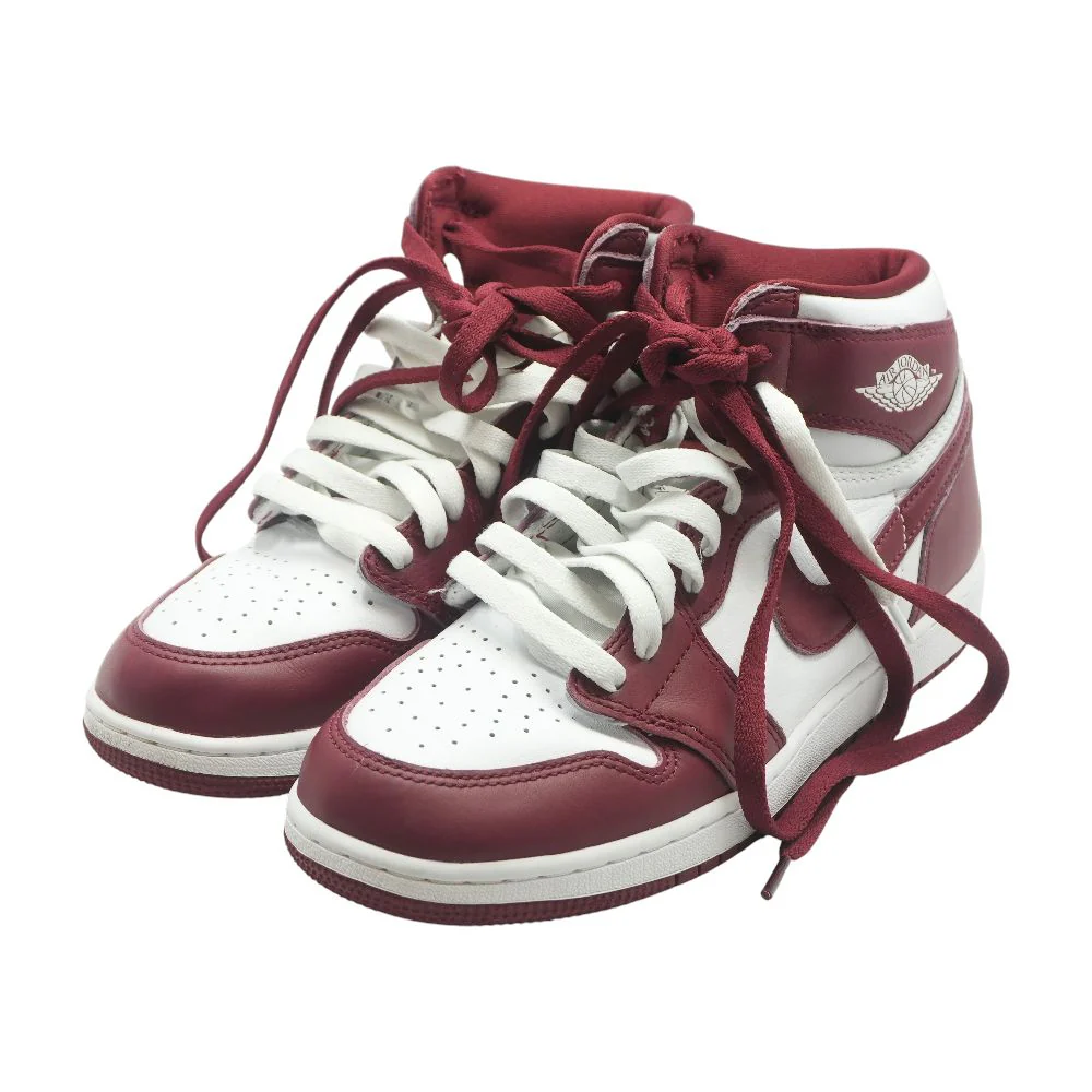 Jordan 1 Retro High OG Red Leather Athletic Shoes
