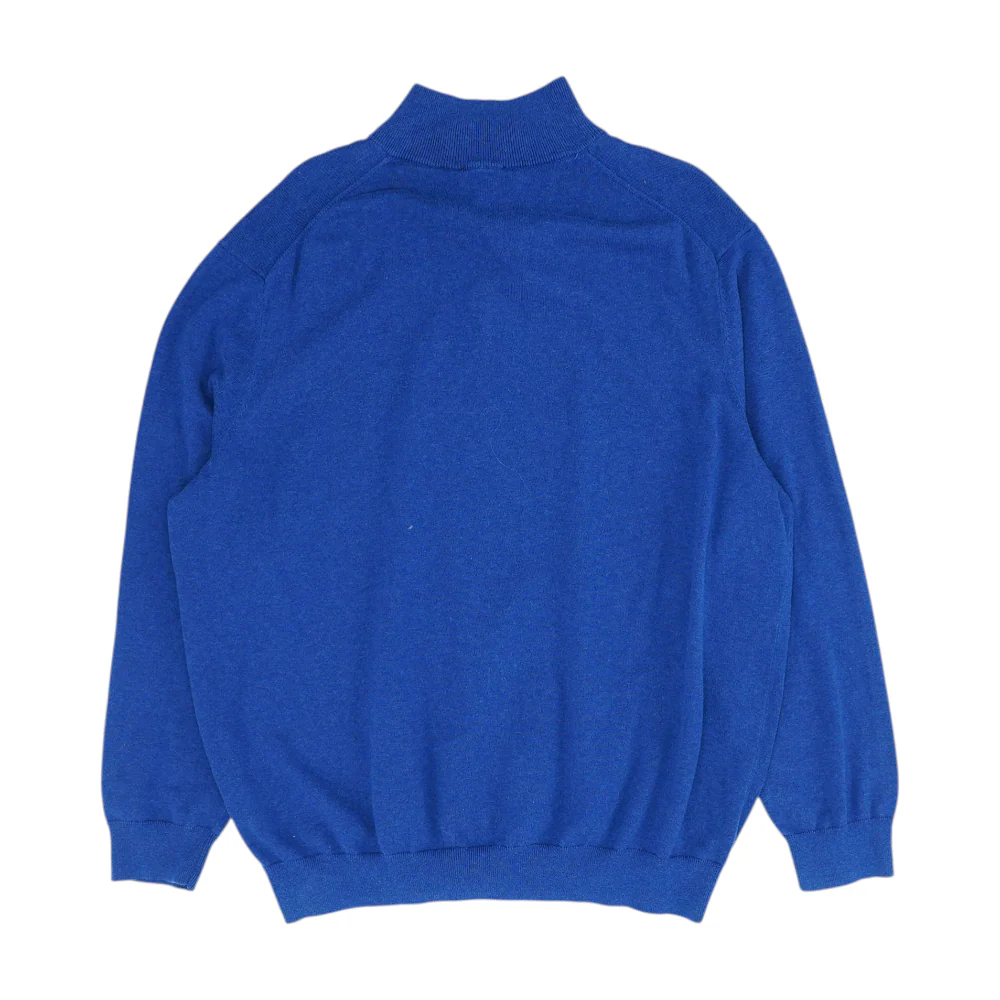 Blue Solid 1/4 Zip Pullover - Image 2