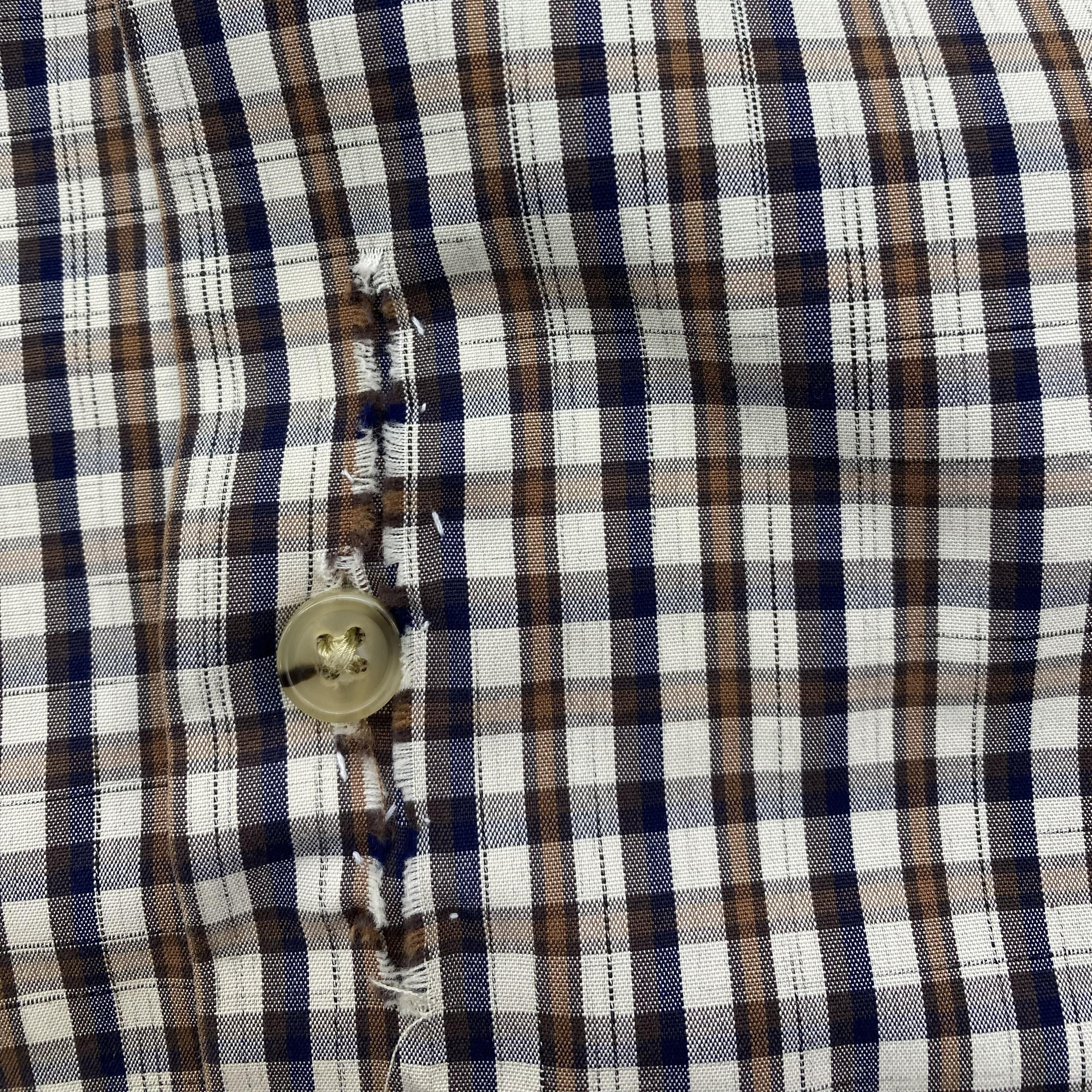 Brown Check Long Sleeve Button Down - Image 3