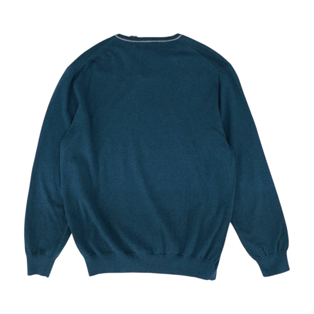 Teal Solid Pullover Sweater - Image 2