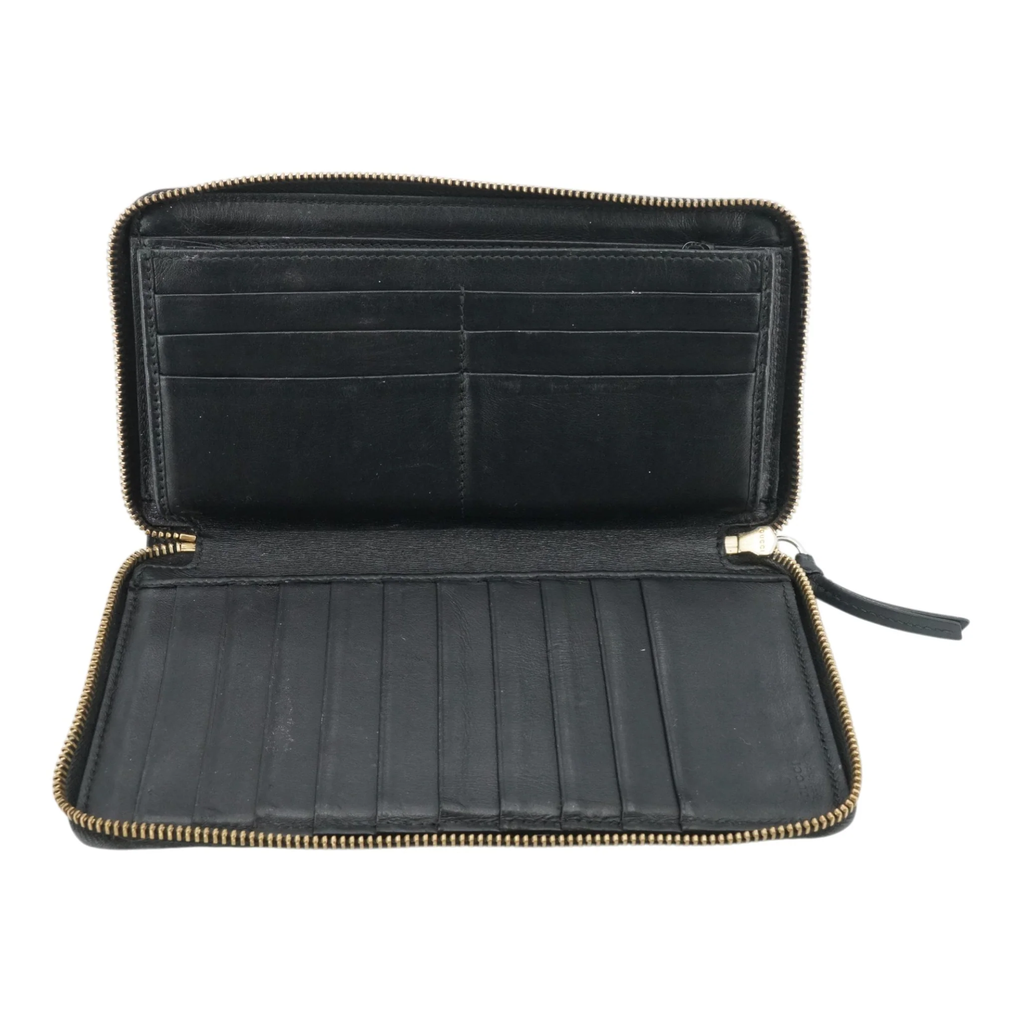 Black Jumbo GG Long Leather Wallet - Image 3