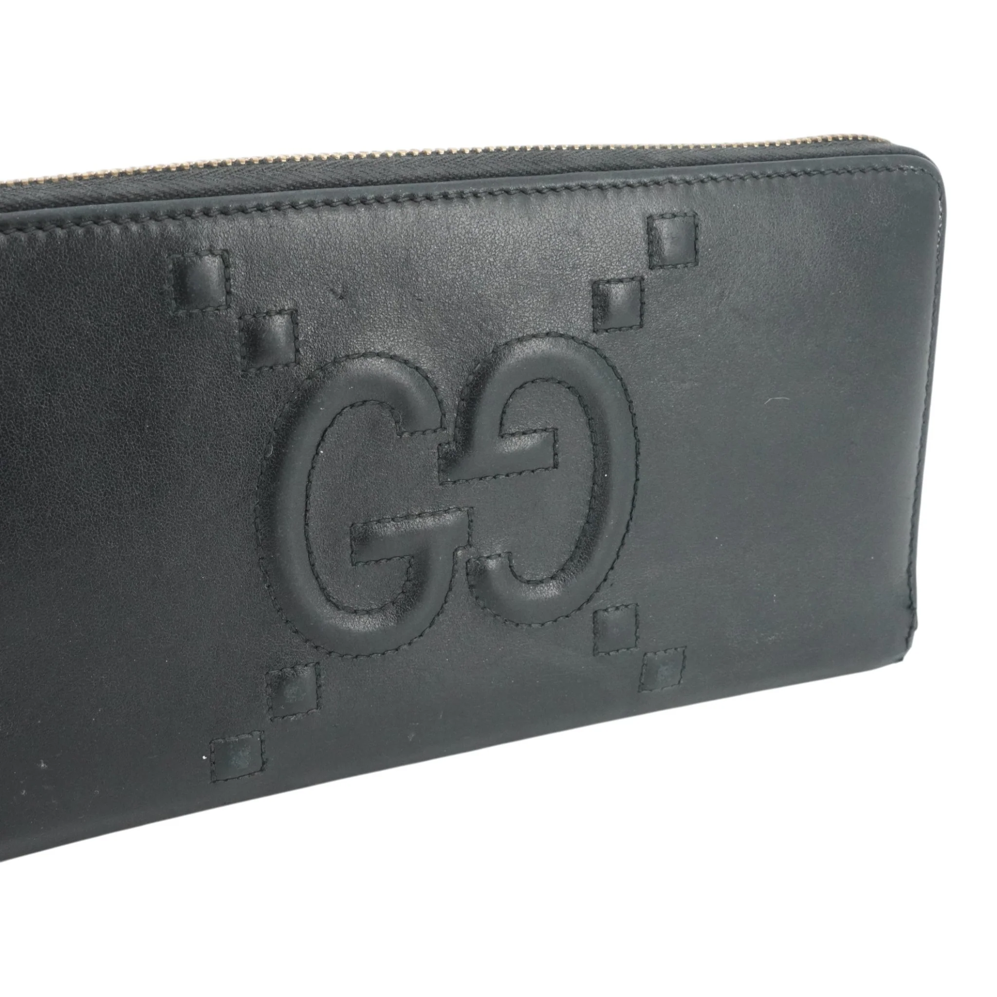 Black Jumbo GG Long Leather Wallet - Image 5