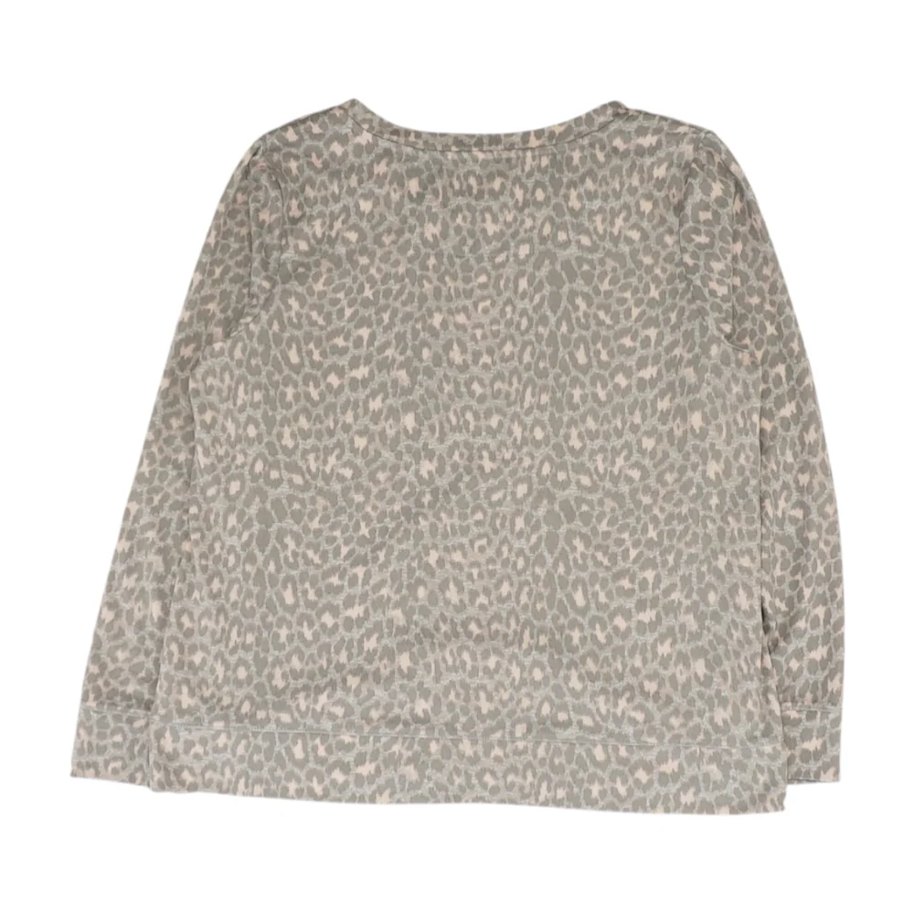 Gray Animal Print Pajama Top - Image 2