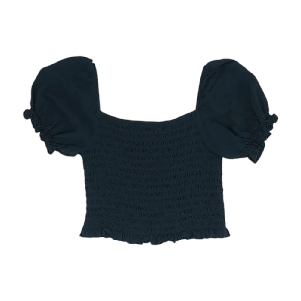 Black Cropped Blouse - Image 2