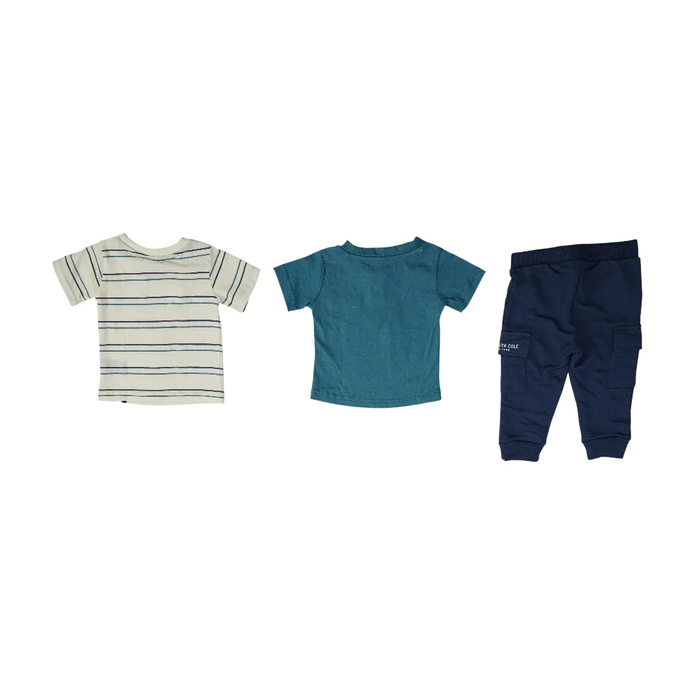 Blue Striped Short Sleeve Set - Image 2