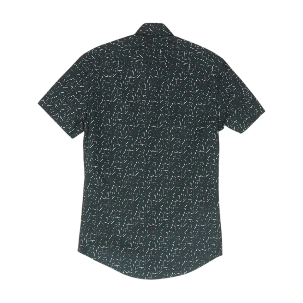 Black Print Short Sleeve Button Down - Image 2