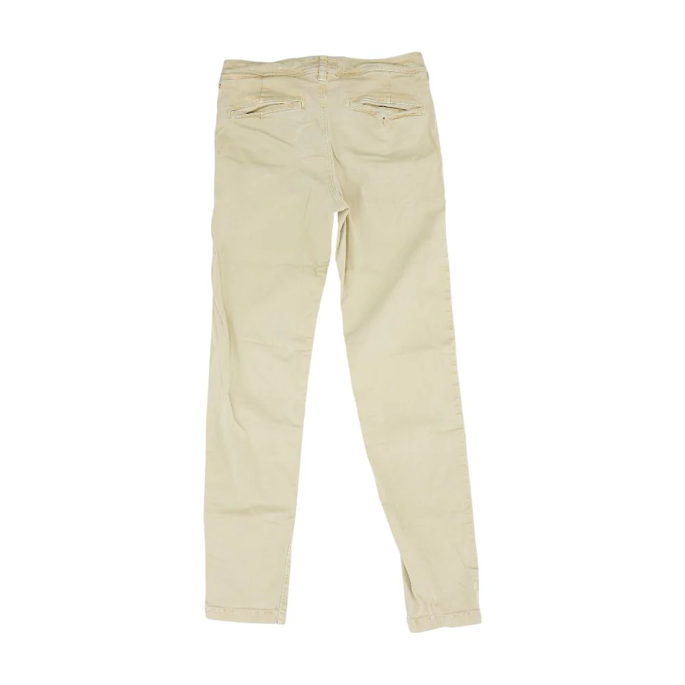 Khaki Solid Casual Slim Straight Pants - Image 2