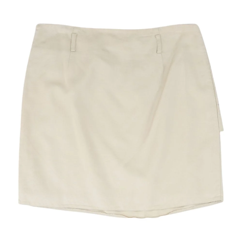 Khaki Solid Mini Skirt - Image 2