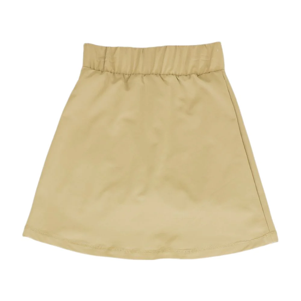 Khaki Solid Skort Skirt - Image 2