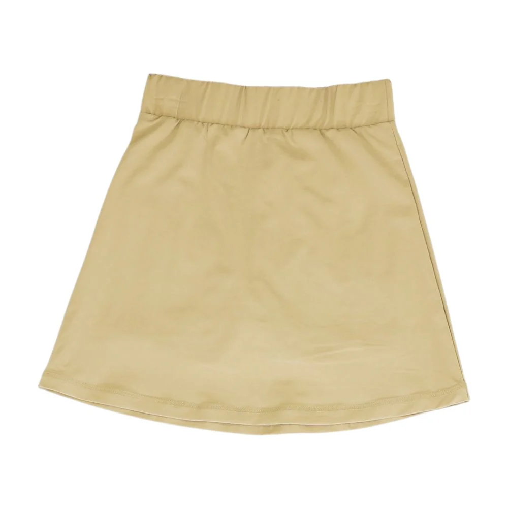 Khaki Solid Skort Skirt - Image 2