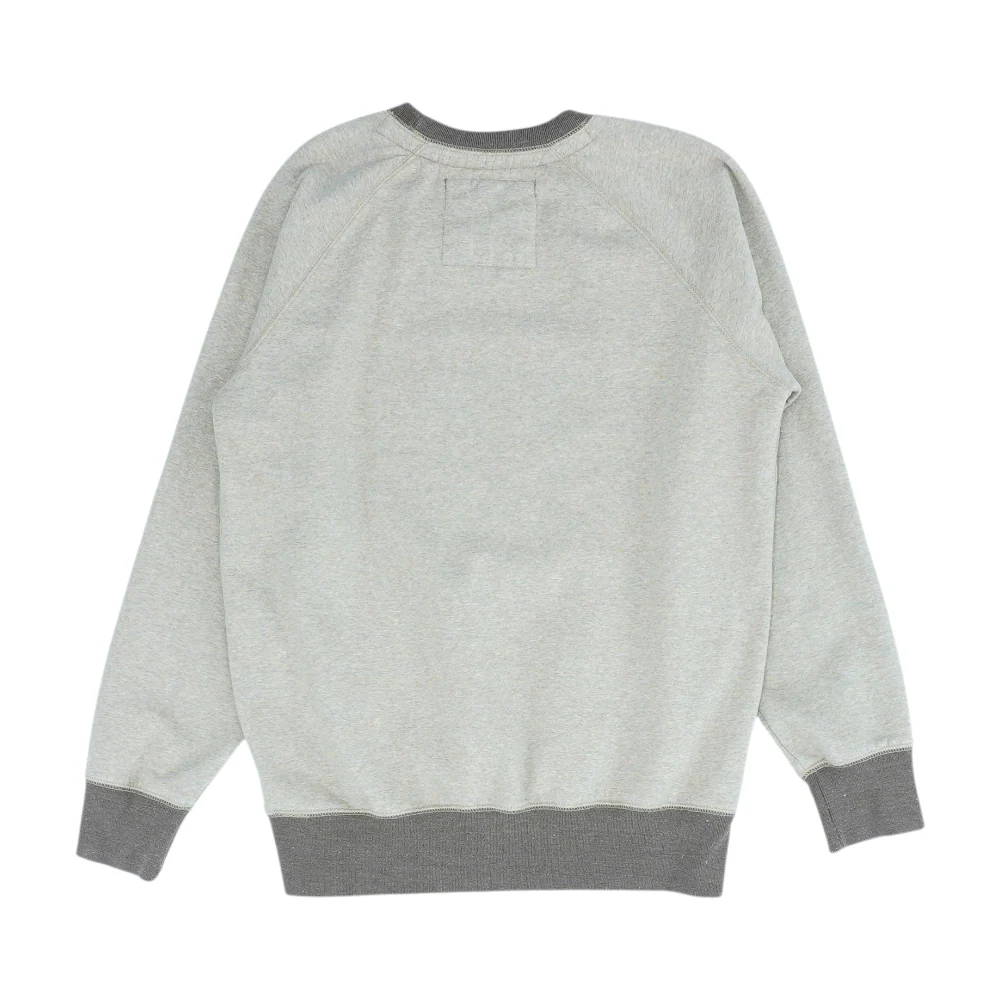Khaki Solid Sweatshirt Pullover - Image 2