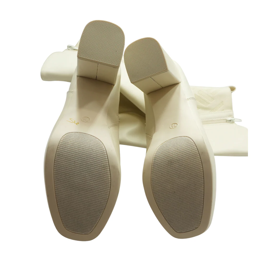 Ivory Knee-High Boots - Image 3