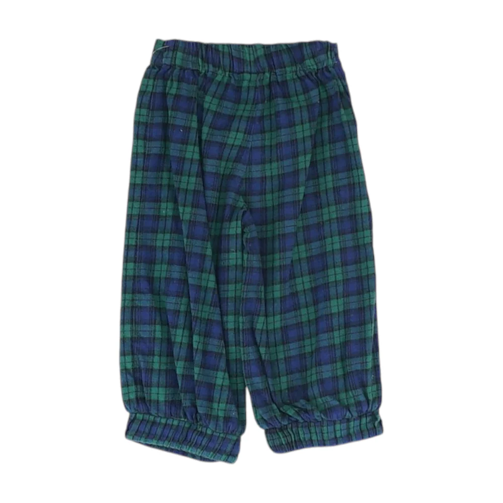 Navy Plaid Knit Pants - Image 2