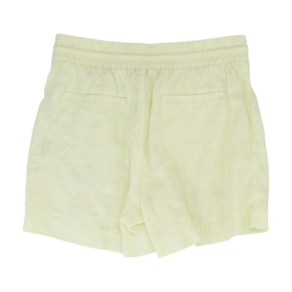 Neon Green Solid Knit Shorts - Image 2
