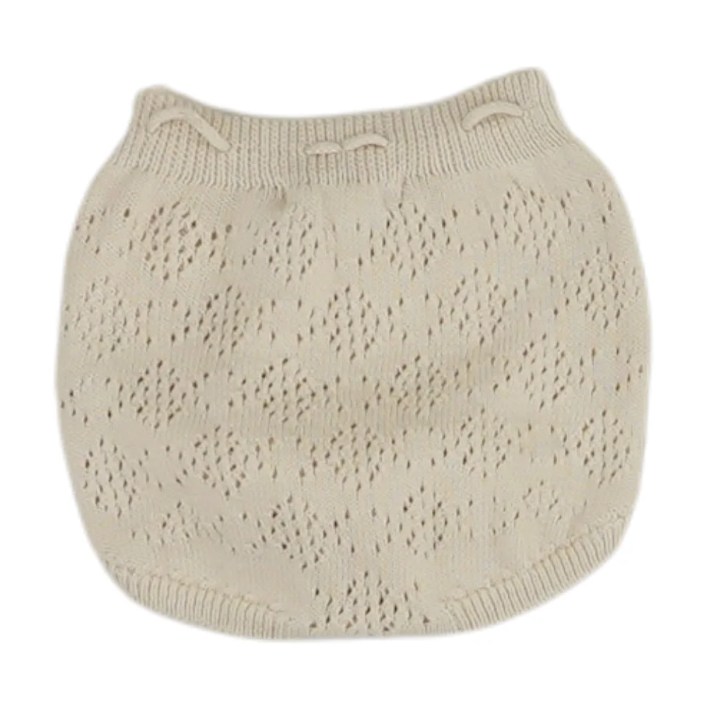 Ivory Solid Knit Shorts - Image 2