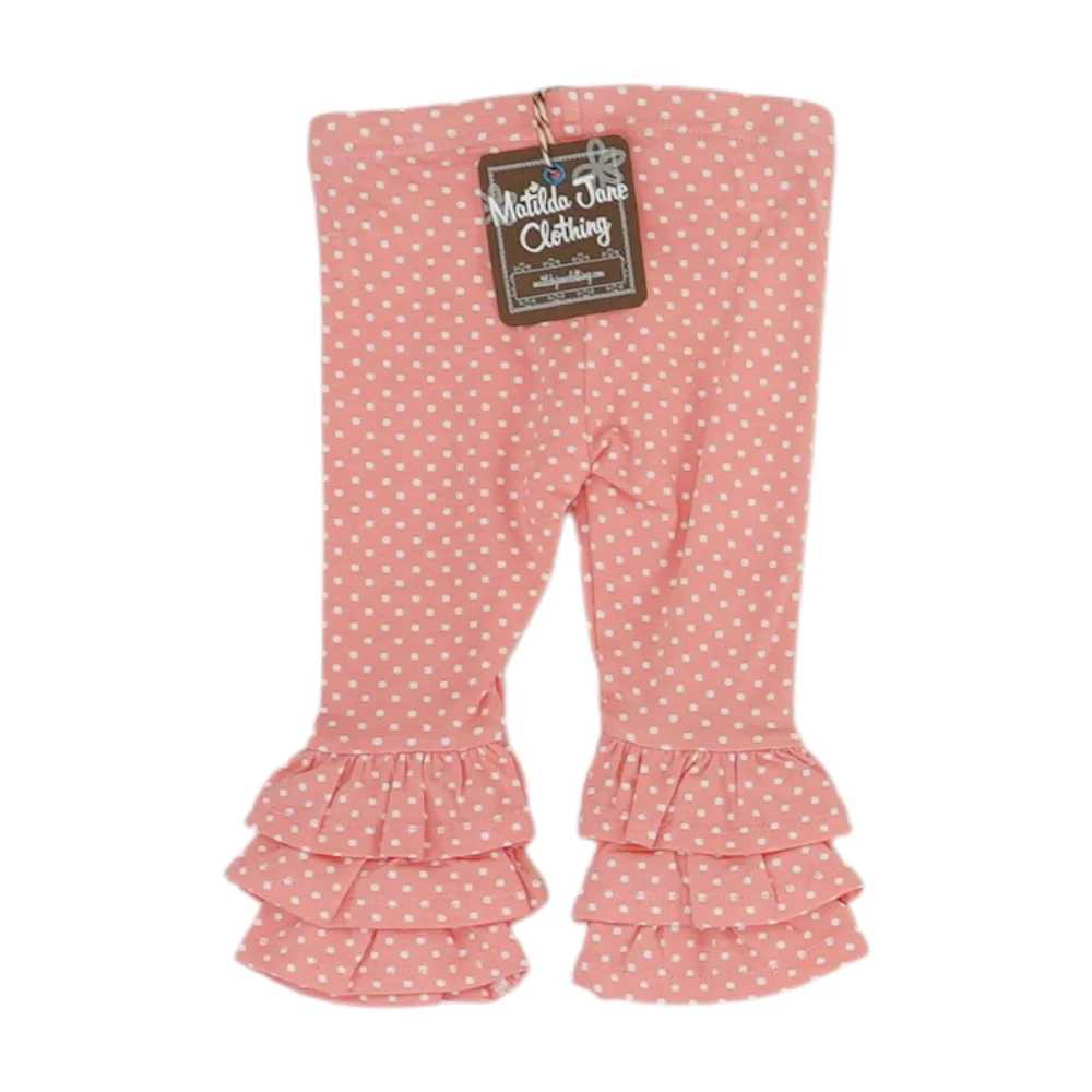 Peach Polka Dot Knit Pants - Image 2