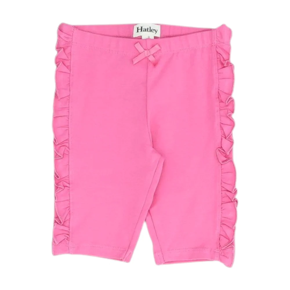 Pink Solid Knit Shorts