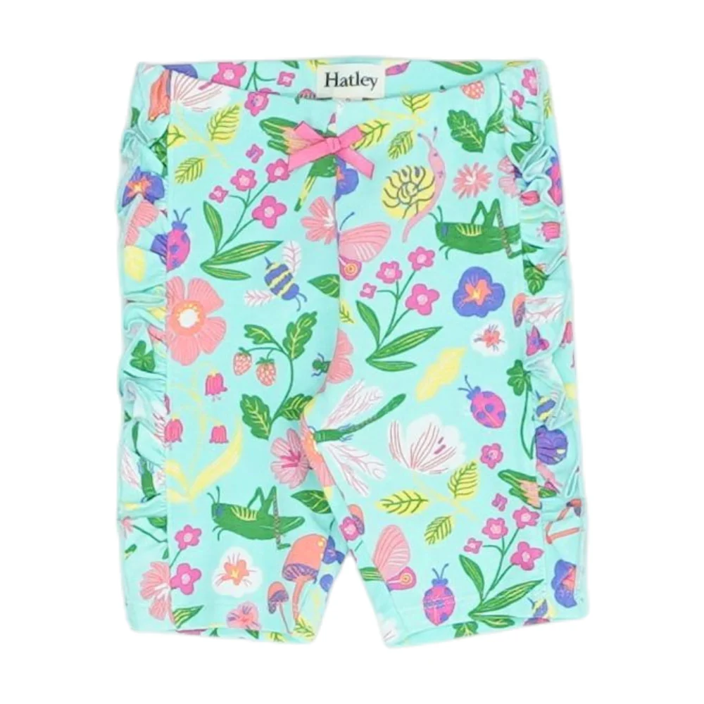 Green Graphic Knit Shorts