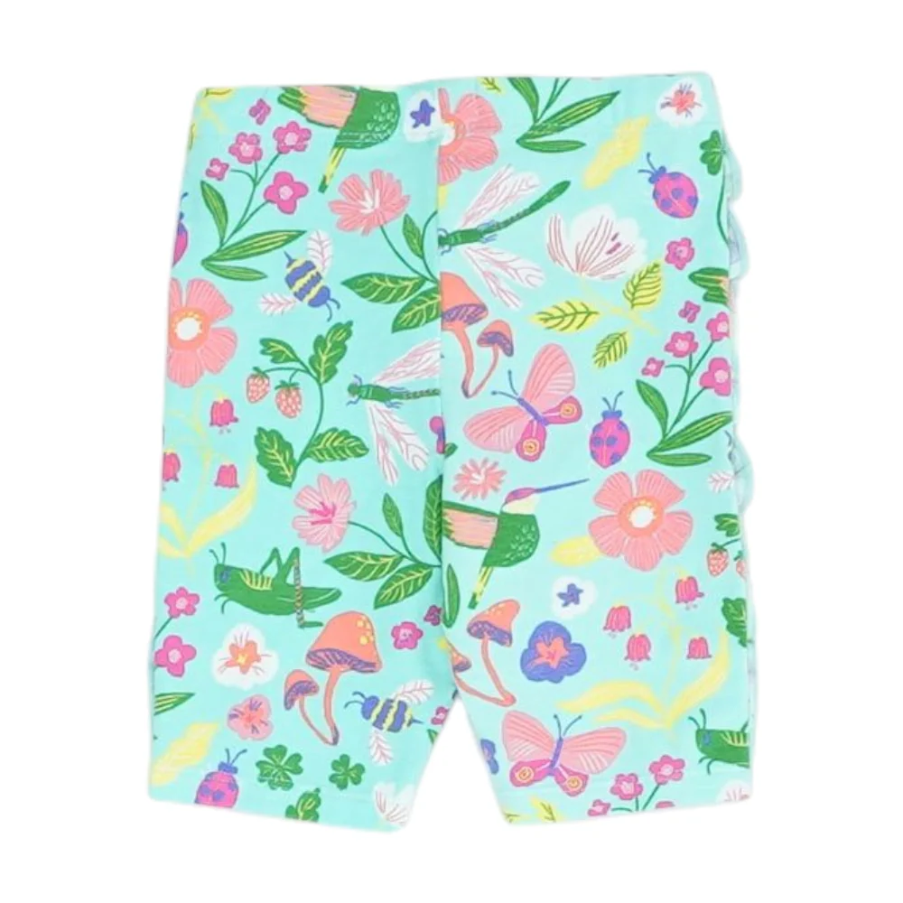Green Graphic Knit Shorts - Image 2