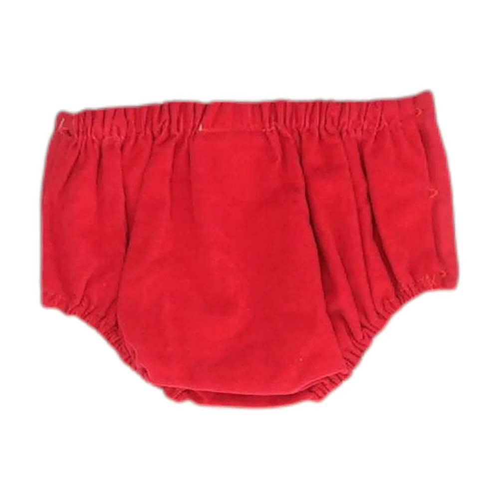 Red Solid Knit Shorts - Image 2