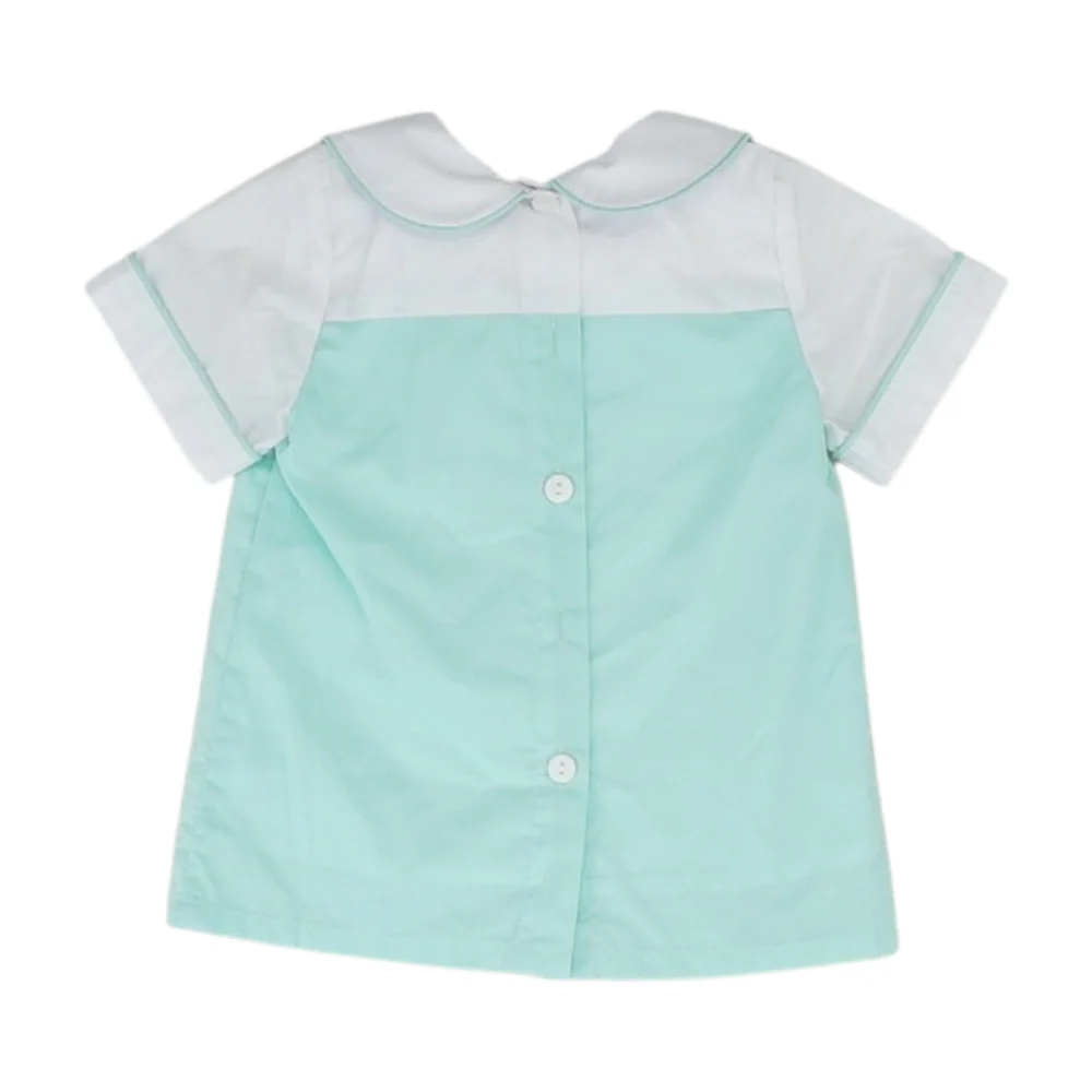Green Color Block Knit T-Shirt - Image 2